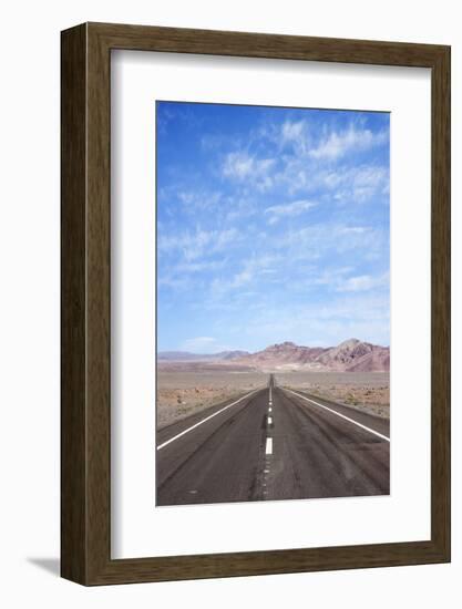 Open Road Paved Highway with No Traffic in Atacama Desert, Chile, South America-Kimberly Walker-Framed Photographic Print