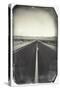 Open Road through Nevada, Usa, 2022 (B/W Photo)-null-Stretched Canvas
