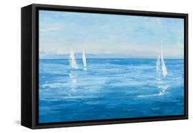 Open Sail with Turquoise-Julia Purinton-Framed Stretched Canvas