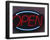 Open Sign-Fraser Hall-Framed Photographic Print