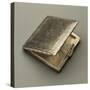 Open Silver Cigarette Case with Gold Button and Hinged Cover-Mario Buccellati-Stretched Canvas