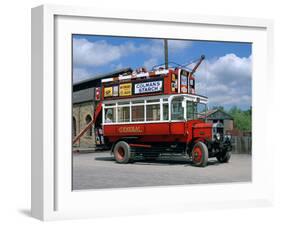 Open Top Bus, Beamish Museum, Stanley, County Durham-Peter Thompson-Framed Photographic Print