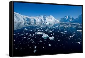Open Waters in Disco Bay, Greenland-Howard Ruby-Framed Stretched Canvas