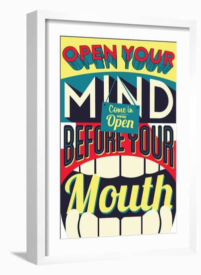 Open Your Mind-Vintage Vector Studio-Framed Art Print