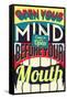 Open Your Mind-Vintage Vector Studio-Framed Stretched Canvas