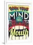 Open Your Mind-Vintage Vector Studio-Framed Premium Giclee Print