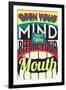 Open Your Mind-Vintage Vector Studio-Framed Premium Giclee Print