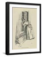 Opened a window-shutter, 1896-Hugh Thomson-Framed Giclee Print