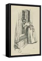 Opened a window-shutter, 1896-Hugh Thomson-Framed Stretched Canvas