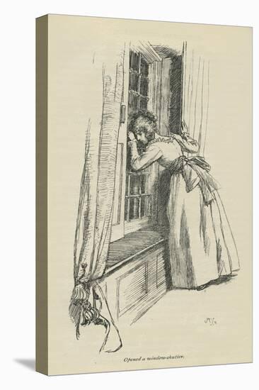 Opened a window-shutter, 1896-Hugh Thomson-Stretched Canvas