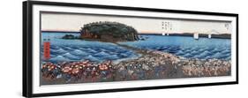 Opening Celebration of Benzaiten Shrine at Enoshima in Soshu, Japanese Wood-Cut Print-Lantern Press-Framed Premium Giclee Print