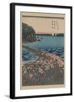 Opening Celebration of Benzaiten Shrine at Enoshima in Soshu-Ando Hiroshige-Framed Art Print