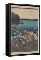 Opening Celebration of Benzaiten Shrine at Enoshima in Soshu-Ando Hiroshige-Framed Stretched Canvas