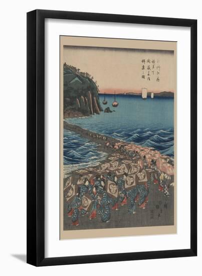 Opening Celebration of Benzaiten Shrine at Enoshima in Soshu-Ando Hiroshige-Framed Art Print