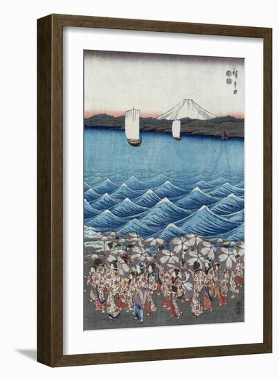 Opening Celebration of Benzaiten Shrine at Enoshima in Soshu-Ando Hiroshige-Framed Giclee Print