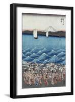 Opening Celebration of Benzaiten Shrine at Enoshima in Soshu-Ando Hiroshige-Framed Giclee Print