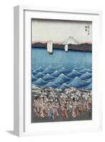 Opening Celebration of Benzaiten Shrine at Enoshima in Soshu-Ando Hiroshige-Framed Giclee Print