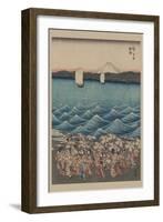 Opening Celebration of Benzaiten Shrine at Enoshima in Soshu-Ando Hiroshige-Framed Art Print