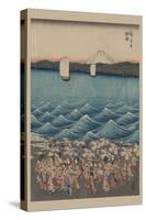 Opening Celebration of Benzaiten Shrine at Enoshima in Soshu-Ando Hiroshige-Stretched Canvas