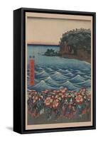 Opening Celebration of Benzaiten Shrine at Enoshima in Soshu-Ando Hiroshige-Framed Stretched Canvas