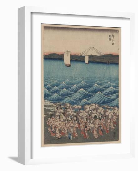 Opening Celebration of Benzaiten Shrine at Enoshima-Ando Hiroshige-Framed Giclee Print