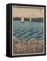 Opening Celebration of Benzaiten Shrine at Enoshima-Ando Hiroshige-Framed Stretched Canvas