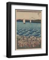 Opening Celebration of Benzaiten Shrine at Enoshima-Ando Hiroshige-Framed Giclee Print