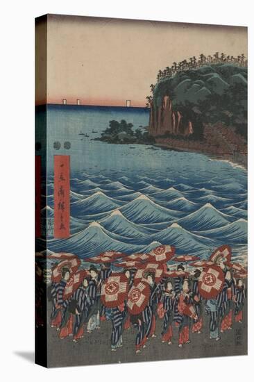 Opening Celebration of Benzaiten Shrine at Enoshima-Ando Hiroshige-Stretched Canvas