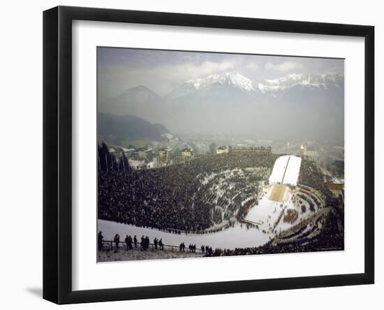 Opening Ceremonies of the 1964 Winter Olympics in Bergisel Stadium-Ralph Crane-Framed Premium Photographic Print