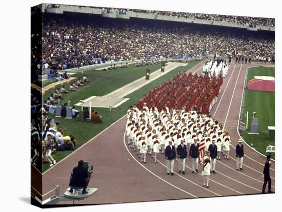 Opening Ceremonies Taking Place at the 19th Summer Olympics-null-Stretched Canvas