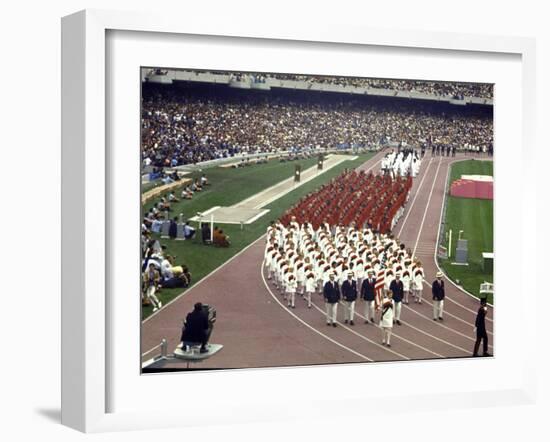 Opening Ceremonies Taking Place at the 19th Summer Olympics-null-Framed Photographic Print