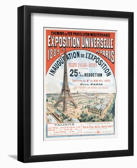 Opening Ceremony for the 1889 World Fair-null-Framed Giclee Print