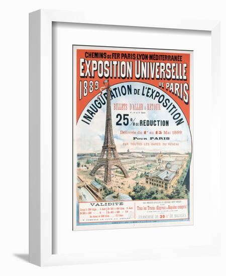 Opening Ceremony for the 1889 World Fair-null-Framed Giclee Print