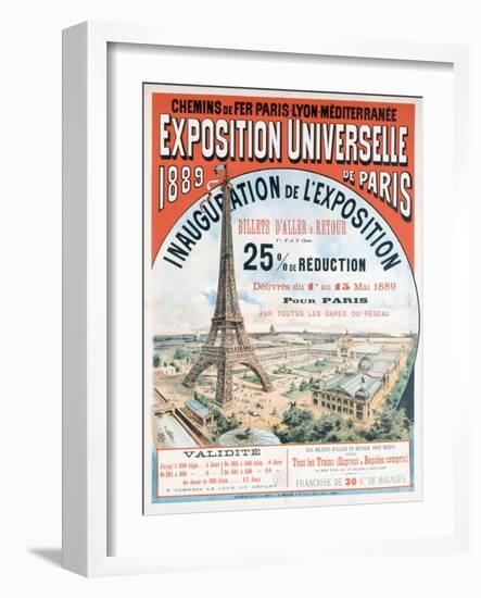 Opening Ceremony for the 1889 World Fair-null-Framed Giclee Print