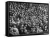 Opening Day of Baseball, Crowd Watching as Ball Flies Overhead-Francis Miller-Framed Stretched Canvas