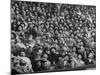 Opening Day of Baseball, Crowd Watching as Ball Flies Overhead-Francis Miller-Mounted Photographic Print