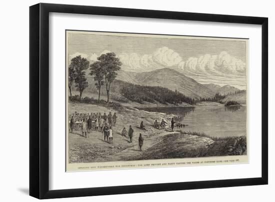 Opening New Waterworks for Edinburgh, the Lord Provost and Party Tasting the Water at Portmore Loch-null-Framed Giclee Print