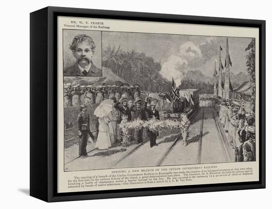 Opening of a New Branch of the Ceylon Government Railway-null-Framed Stretched Canvas