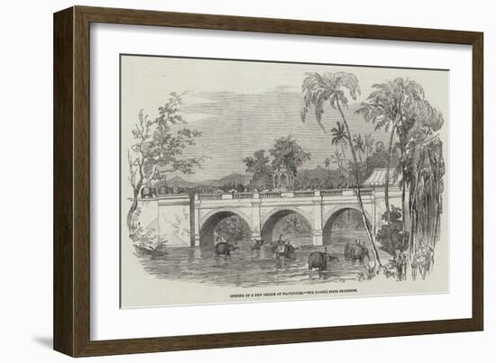 Opening of a New Bridge at Travancore, the Rajah's State Procession-null-Framed Giclee Print