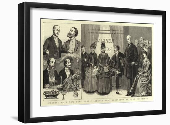 Opening of a New Free Public Library for Paddington by Lord Coleridge-null-Framed Giclee Print