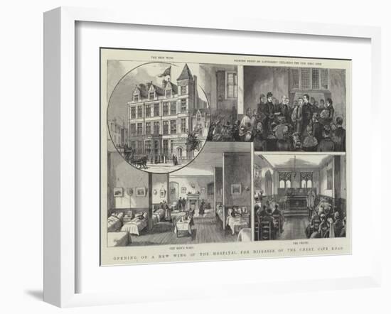 Opening of a New Wing of the Hospital for Diseases of the Chest, City Road-null-Framed Giclee Print