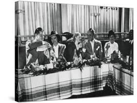 Opening of a Restaurant by Popular French Singers, Paris, September 1941-null-Stretched Canvas