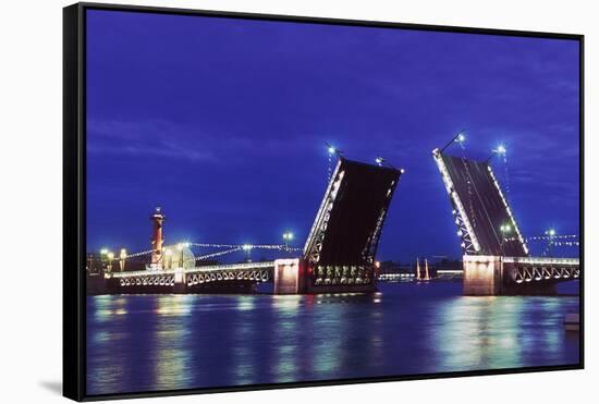 Opening of Bridge of Winter Palace-null-Framed Stretched Canvas