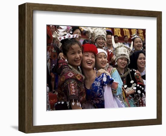 Opening of China National Costume Exhibition, Kunming, Yunnan, China-Occidor Ltd-Framed Photographic Print