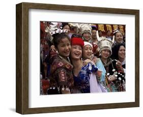 Opening of China National Costume Exhibition, Kunming, Yunnan, China-Occidor Ltd-Framed Photographic Print