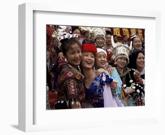 Opening of China National Costume Exhibition, Kunming, Yunnan, China-Occidor Ltd-Framed Photographic Print
