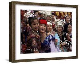 Opening of China National Costume Exhibition, Kunming, Yunnan, China-Occidor Ltd-Framed Photographic Print