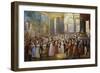 Opening of Gallery of Battles by King Louis Philippe at Museum of Palace of Versailles, June 1837-Jean Auguste Bard-Framed Giclee Print