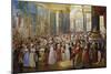 Opening of Gallery of Battles by King Louis Philippe at Museum of Palace of Versailles, June 1837-Jean Auguste Bard-Mounted Giclee Print