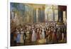 Opening of Gallery of Battles by King Louis Philippe at Museum of Palace of Versailles, June 1837-Jean Auguste Bard-Framed Giclee Print